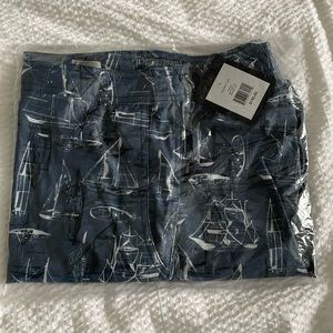 Onia Men’s Swim shorts color blue print ship sketch